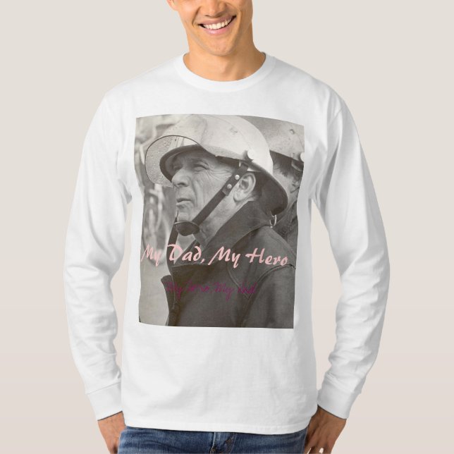 Camiseta Papá, mi héroe, mi papá, mi papá, mi héroe (Anverso)