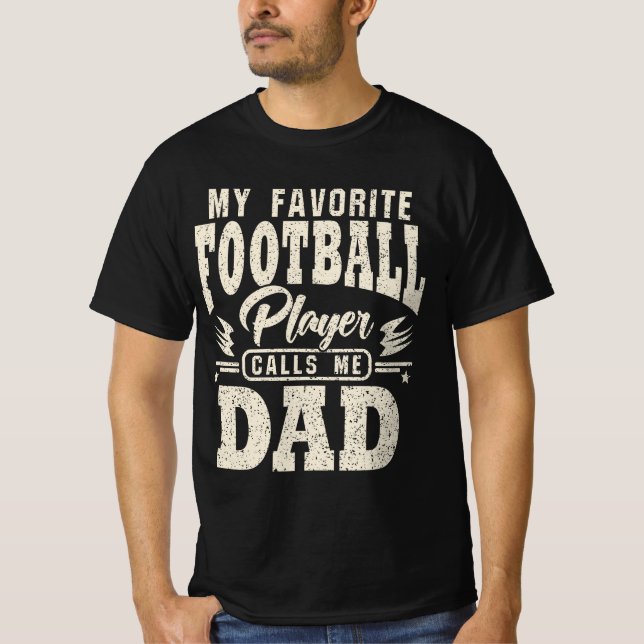 Camiseta Papá, mi jugador favorito de fútbol me llama (Anverso)