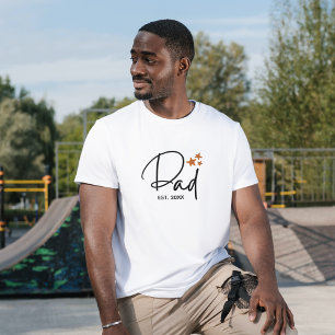 Camiseta Papá minimalista Este. Con tipografía de guiones d
