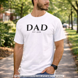 Camiseta Papá minimalista moderno establecido