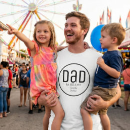 Camiseta Papá Moderno Establece Nombres Simples de Niños