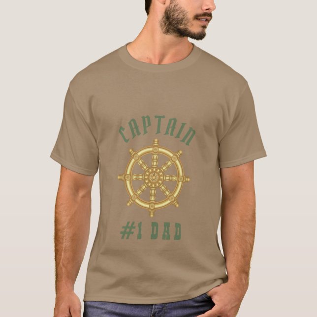 Camiseta Papá moderno padre padre divertido Capitán Khaki (Anverso)