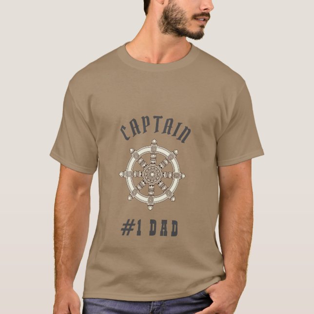 Camiseta Papá moderno padre padre padre divertido capitán B (Anverso)