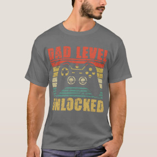 Camiseta Papá Modo Desbloqueado Jugador Jugador Padre Famil