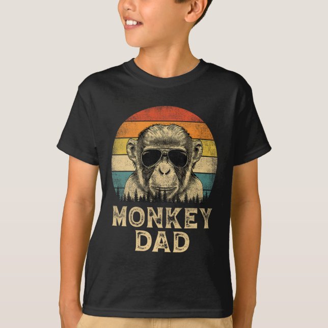 Camiseta Papá mono Amantes de los monos Día del padre  (Anverso)