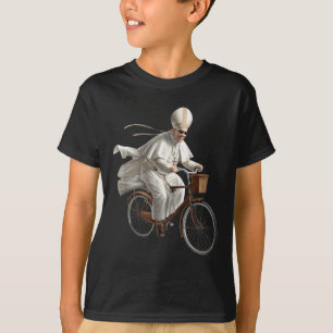 Camiseta Papa montando bicicleta Iglesia Católica Biblia Es