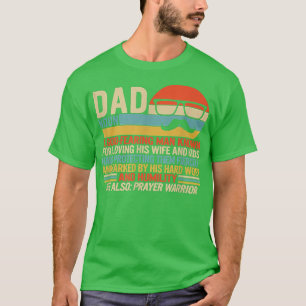 Camiseta Papá Mustache Padre Día de Oración Cristiana Padre