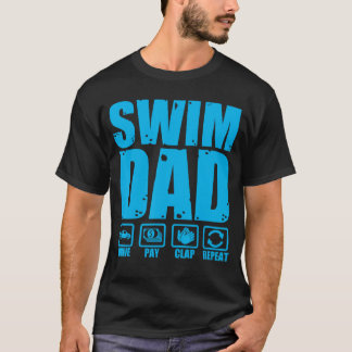 Camiseta Papá nadador divertido padre orgulloso nadador hum