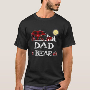 Camiseta Papá Navidades de oso Pajama Familia de búfalos ro