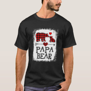 Camiseta Papa Navidades del oso Pajama Red Plaid Buffalo Fa
