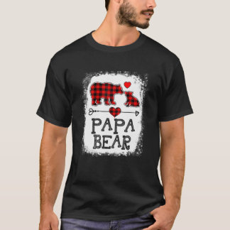 Camiseta Papa Navidades del oso Pajama Red Plaid Buffalo Fa
