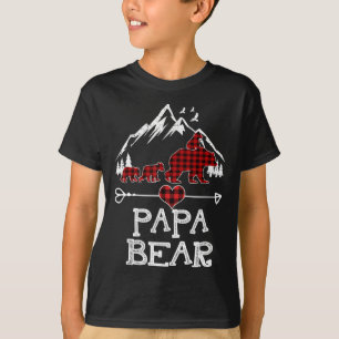 Camiseta Papa Navidades Oso Pajama Red Plaid Buffalo