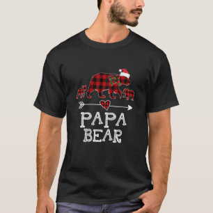 Camiseta Papa Navidades Oso Pajama Red Plaid Buffalo