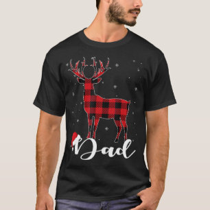Camiseta Papá Navidades Pajama Fa de Búfalo Rojo