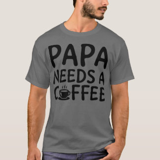 Camiseta Papá Necesita Un Café Negro