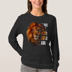 Camiseta Papá Negro El Hombre Leyenda El Rey León Mejor Leó