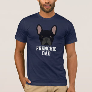Camiseta Papá negro francés Bulldog