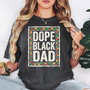 Camiseta Papá Negro Genial Colores Africanos Deteriorados