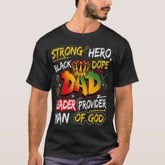Camiseta Papá Negro Genial Día de los Padres Juneteenth Afr