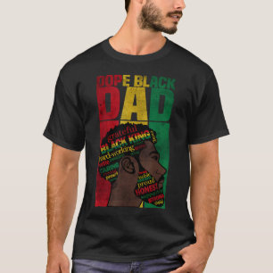 Camiseta Papá Negro Genial Día del Padre Junenth Dope Black