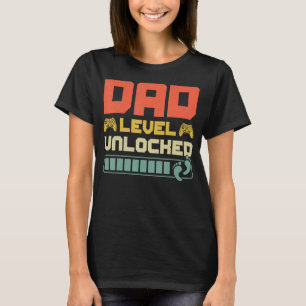 Camiseta Papá Nivel Embarazo Sin Bloqueo De Gamer Pronto Es