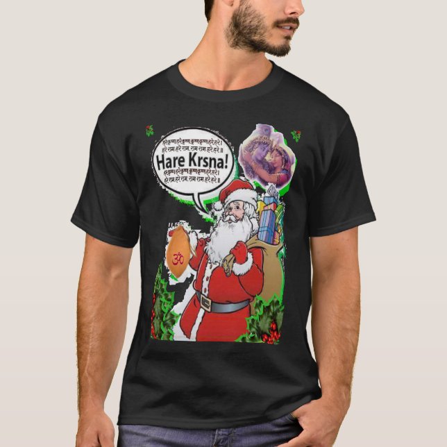 Camiseta Papá Noel - ॐ de Krishna de las liebres (Anverso)