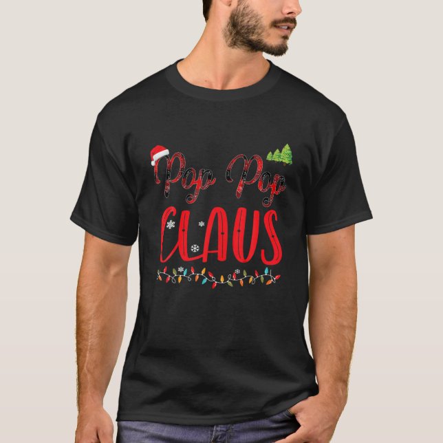 Camiseta Papá Noel a la par de Navidades familiares Pajamas (Anverso)