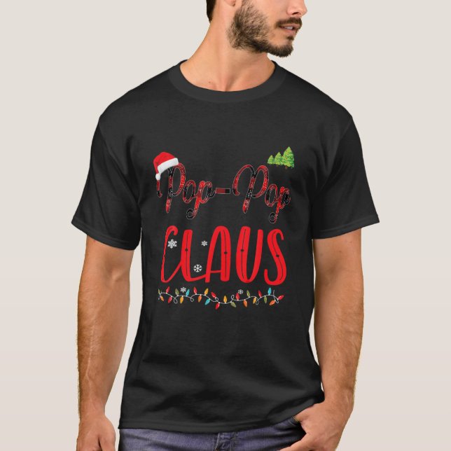 Camiseta Papá Noel a la par de Navidades familiares Pajamas (Anverso)