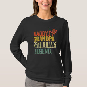 Camiseta Papá Noel Abuelo Gritando Leyenda Padre Grillfathe
