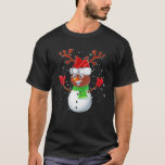 Camiseta Papá Noel Afro-Americano Snowman Christma Pajamas<br><div class="desc">Papá Noel Afro-Estadounidense Papá Noel Snowman Christma Pajamas Familia</div>