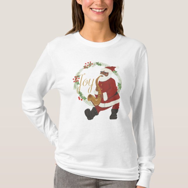 Camiseta Papá Noel afroamericano (Anverso)
