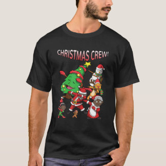 Camiseta Papá Noel, afroamericano, equipo de Navidades negr