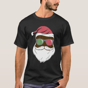 Camiseta Papá Noel afroamericano retro vintage feo