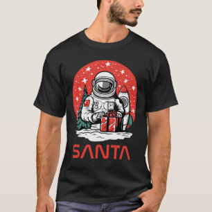 Camiseta Papá Noel Astronauta del Espacio Cosmos Presenta C