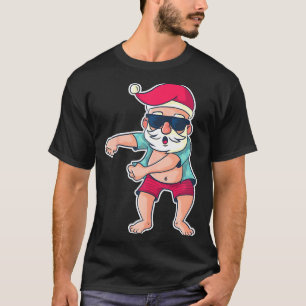 Camiseta Papá Noel Baile de Hilo Navidad Regalo de Navidad