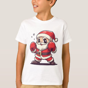 Camiseta Papá Noel Boxeando Lindo - Navidad con tema navide