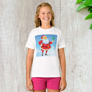 Camiseta Papá Noel caprichoso con un pequeño árbol de Navid