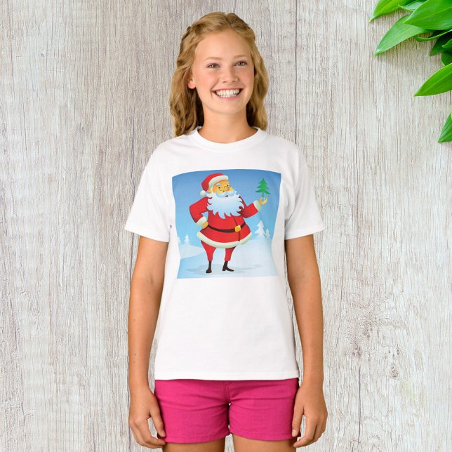 Camiseta Papá Noel caprichoso con un pequeño árbol de Navid (Subido por el creador)