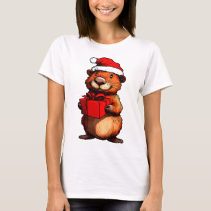 Camiseta Papá Noel castor