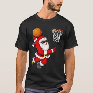Camiseta Papá Noel de Navidad Hundiendo Un Balón de Balonce