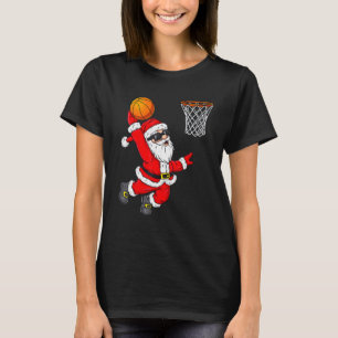 Camiseta Papá Noel de Navidad Lanzando un Balón de Balonces