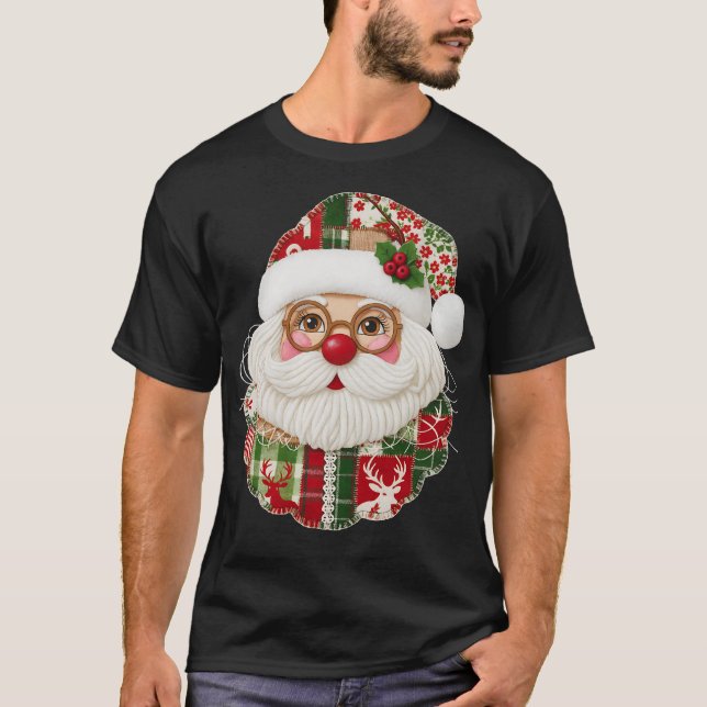 Camiseta Papá Noel de patchwork (Anverso)