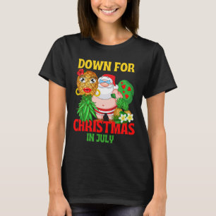 Camiseta Papá Noel de Piña al Revés En Julio Navidad De Mit