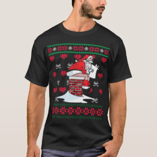 Camiseta Papá Noel derribando la chimenea El sudadero navid