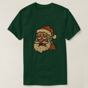 Camiseta Papá Noel Desgastado Navidad