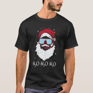 Camiseta Papá Noel divertido buceo H2O H2O H2O Castigo Homb