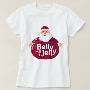 Camiseta Papá Noel Divertido con Barriga Llena de Jalea – N