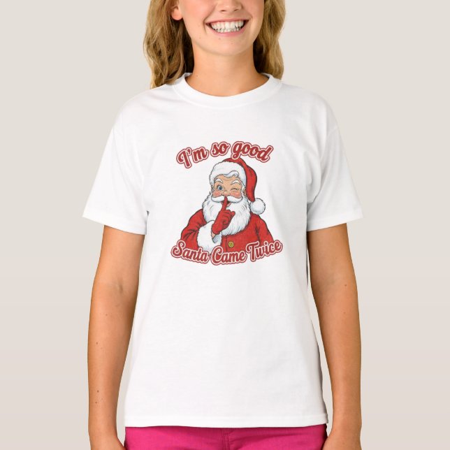 Camiseta Papá Noel divertido de Navidad (Anverso)