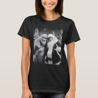 Camiseta Papá Noel divertido de Navidad Selfie Pie Grande C