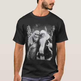 Camiseta Papá Noel divertido de Navidad Selfie Pie Grande C
